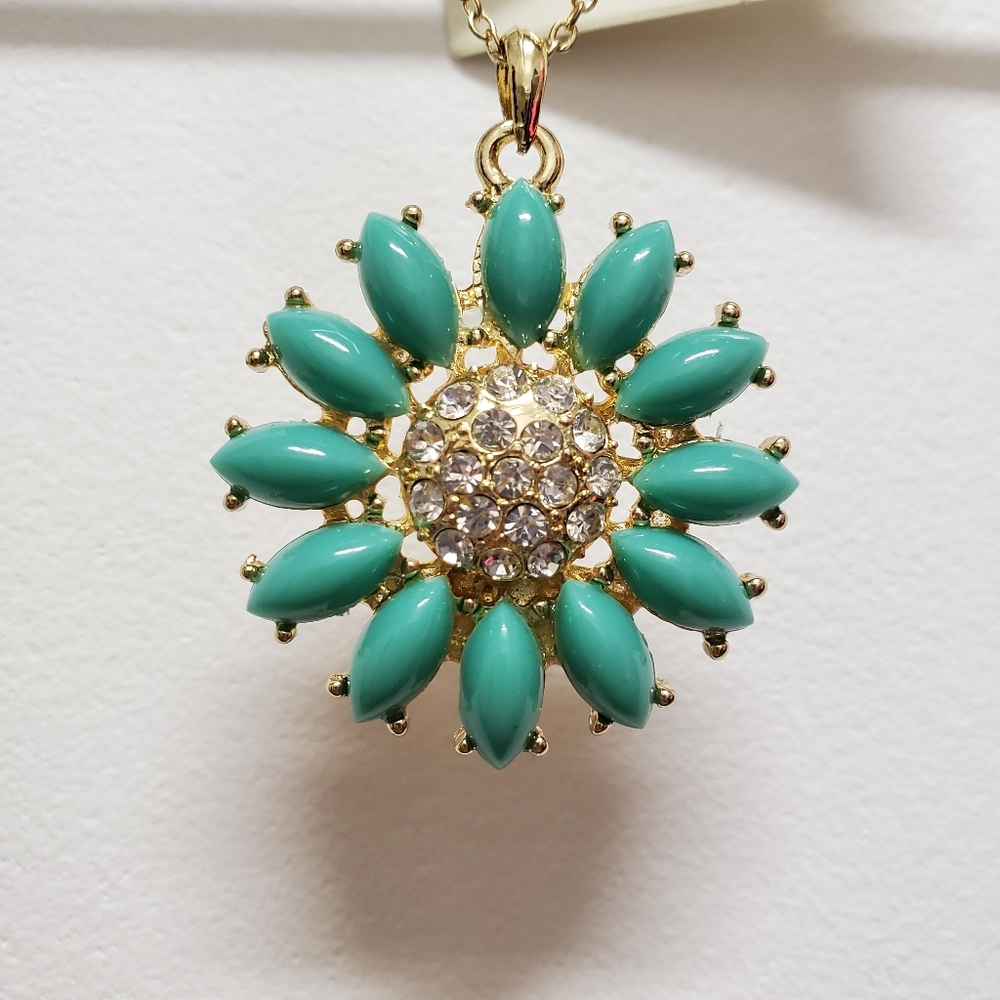 Amrita Singh Austrian Crystal Fern Pendant